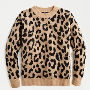 J.Crew Leopard Print Crewneck Sweater Large